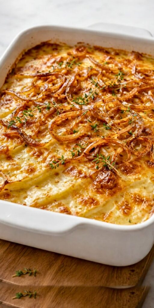 Bobby Flay Caramelized Vidalia Onion And Potato Gratin Recipe