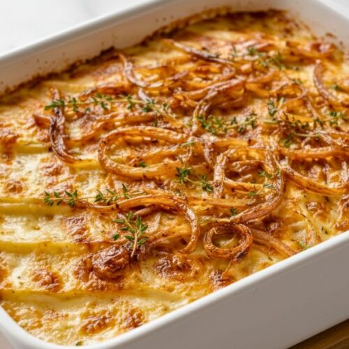 Bobby Flay Caramelized Vidalia Onion And Potato Gratin Recipe