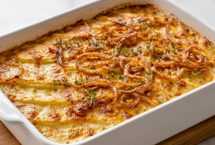 Bobby Flay Caramelized Vidalia Onion And Potato Gratin Recipe