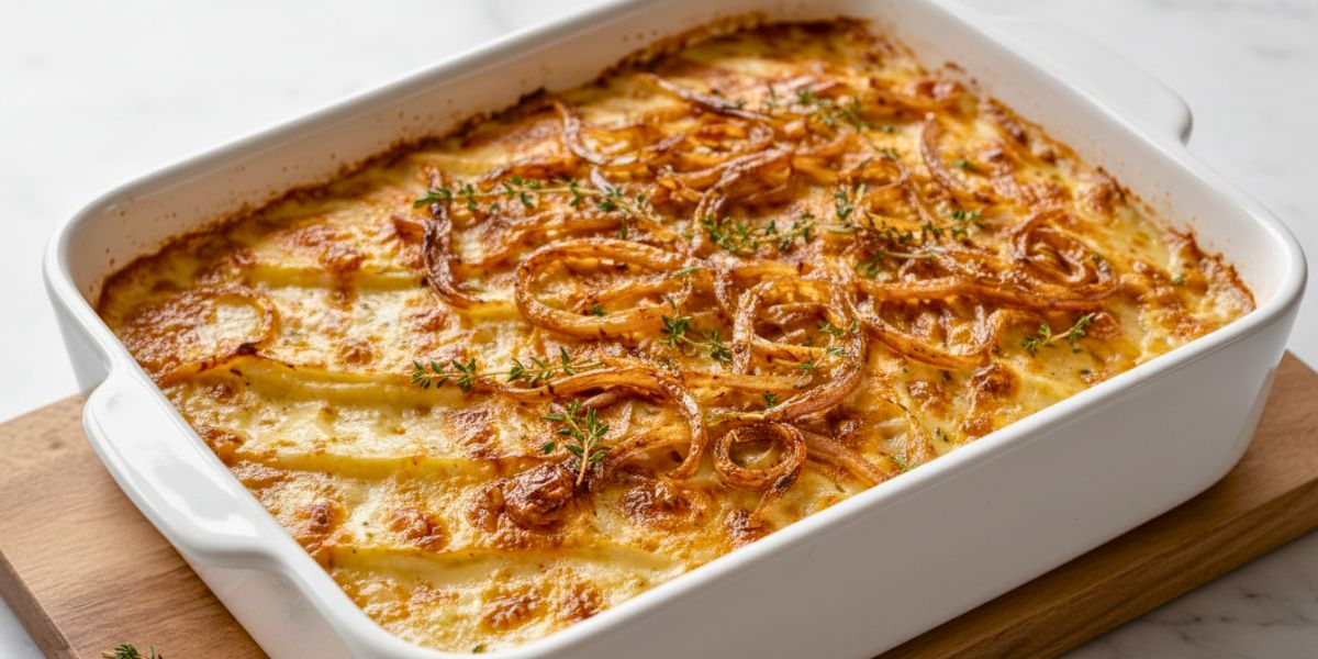 Bobby Flay Caramelized Vidalia Onion And Potato Gratin Recipe