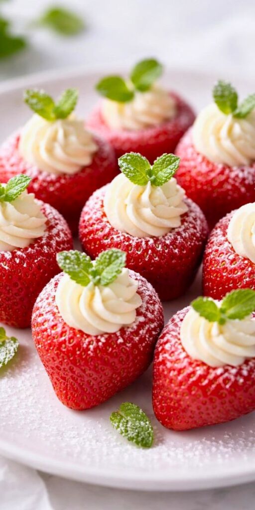 Bobby Flay Strawberries Filled With Clotted Cream Recipe
