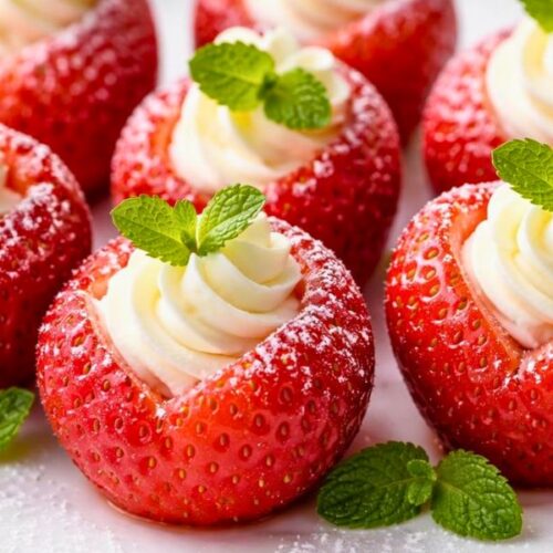 Bobby Flay Strawberries Filled With Clotted Cream Recipe