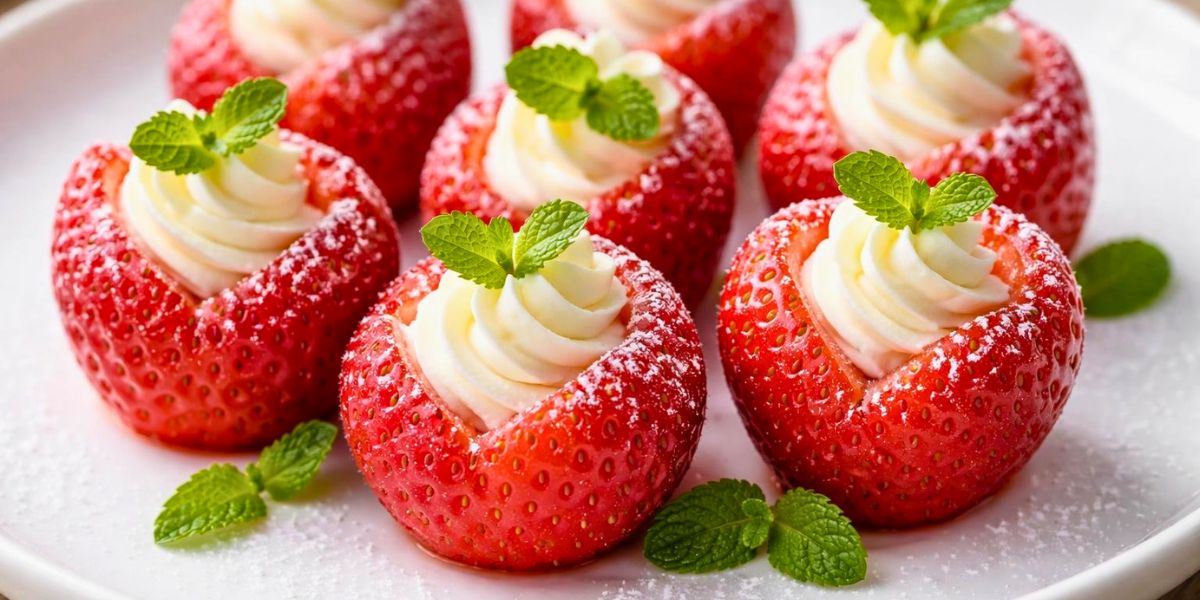 Bobby Flay Strawberries Filled With Clotted Cream Recipe