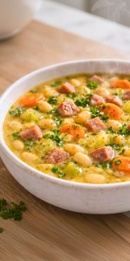 Cozy Ham & Bean Soup Recipe