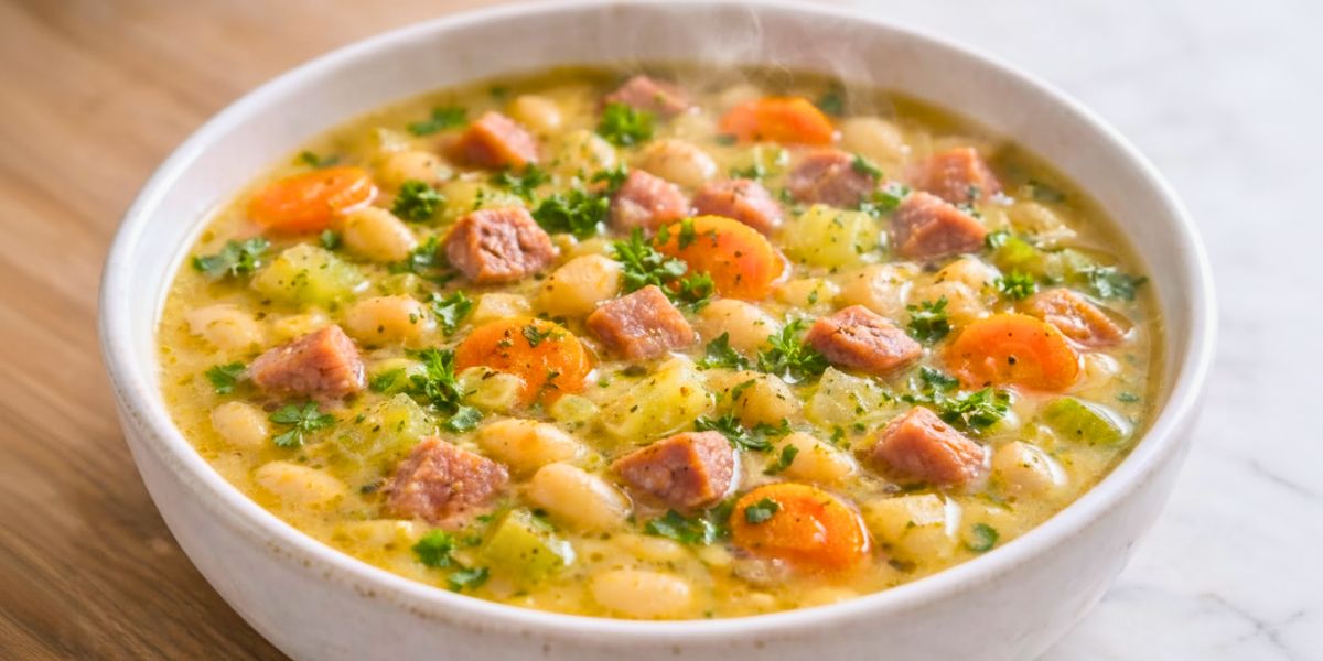 Cozy Ham & Bean Soup Recipe