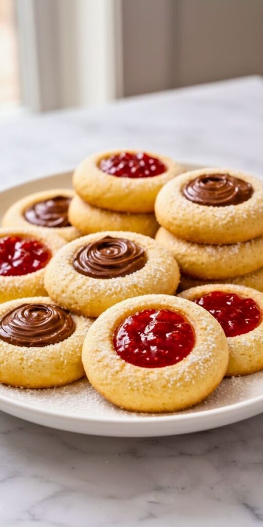 Delicious Bull’s Eye Cookies with Nutella and Jam Filling Recipe