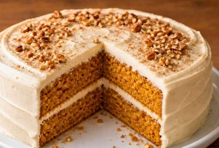 Delicious Olive Oil Pumpkin Cake With Salted Maple Cream Recipe