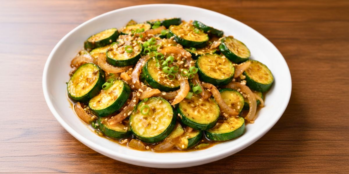 Easy Japanese Zucchini Stir-Fry with Onion and Garlic Recipe