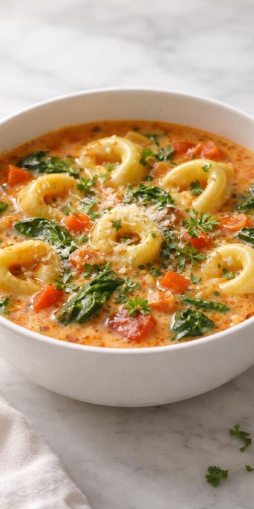Hearty Tuscan Tortellini Soup Recipe