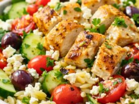 High Protein Mediterranean Chicken Orzo Recipe