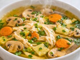 Mushroom & Ginger Chicken Soup Recipe