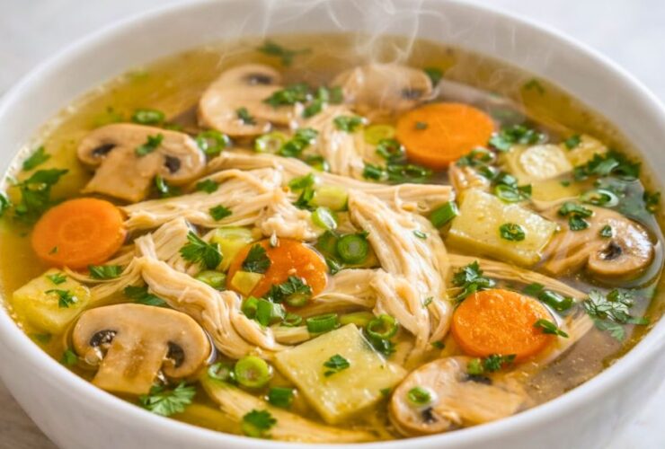 Mushroom & Ginger Chicken Soup Recipe