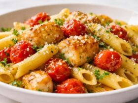 Penne with Monkfish and Cherry Tomatoes Recipe
