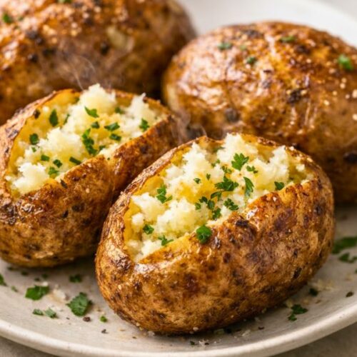 Savory Air-Fryer Baked Potatoes Perfectly Crispy Recipe