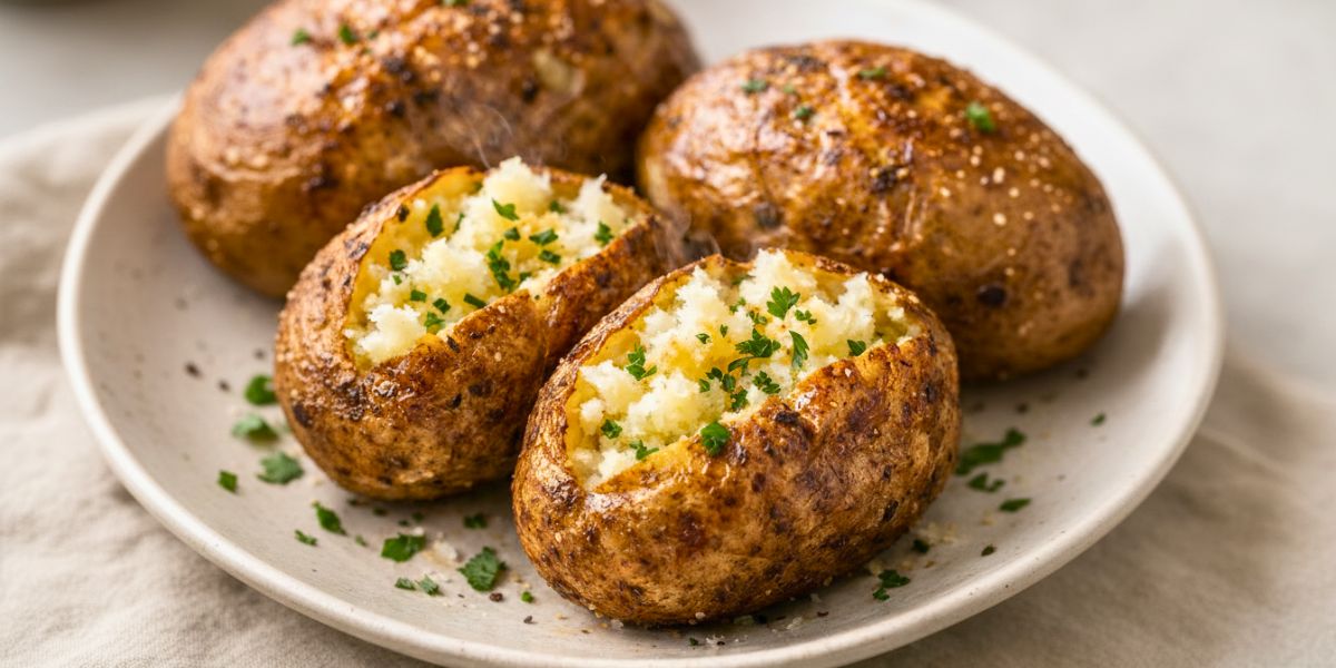 Savory Air-Fryer Baked Potatoes Perfectly Crispy Recipe