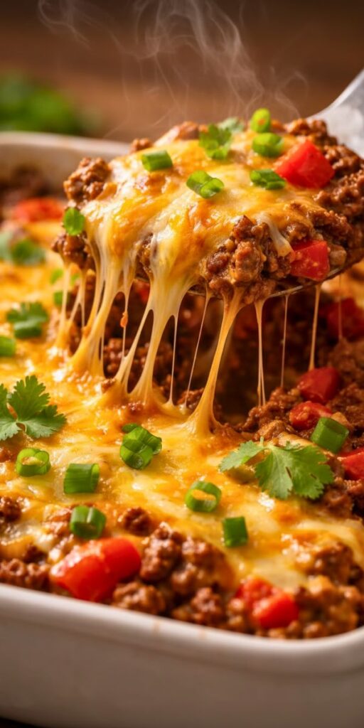 Savory Easy Keto Ground Beef Taco Casserole Recipe