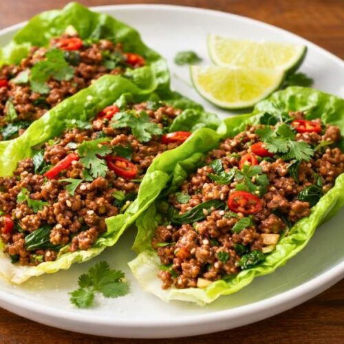 Thai Basil Beef Rolls Wraps Recipe