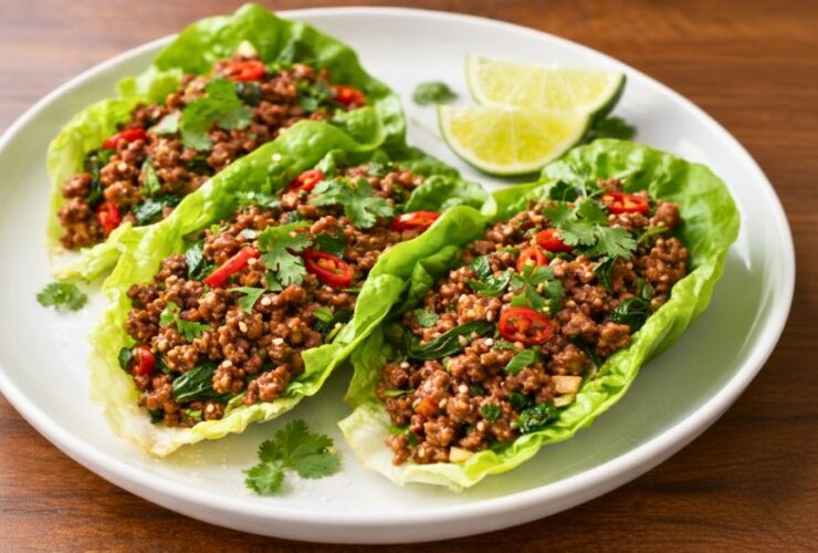 Thai Basil Beef Rolls Wraps Recipe