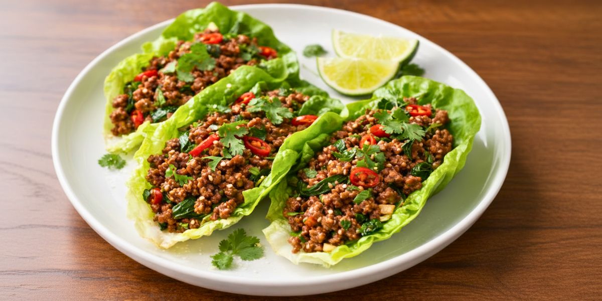 Thai Basil Beef Rolls Wraps Recipe