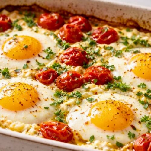 Baked Feta Eggs Recipe
