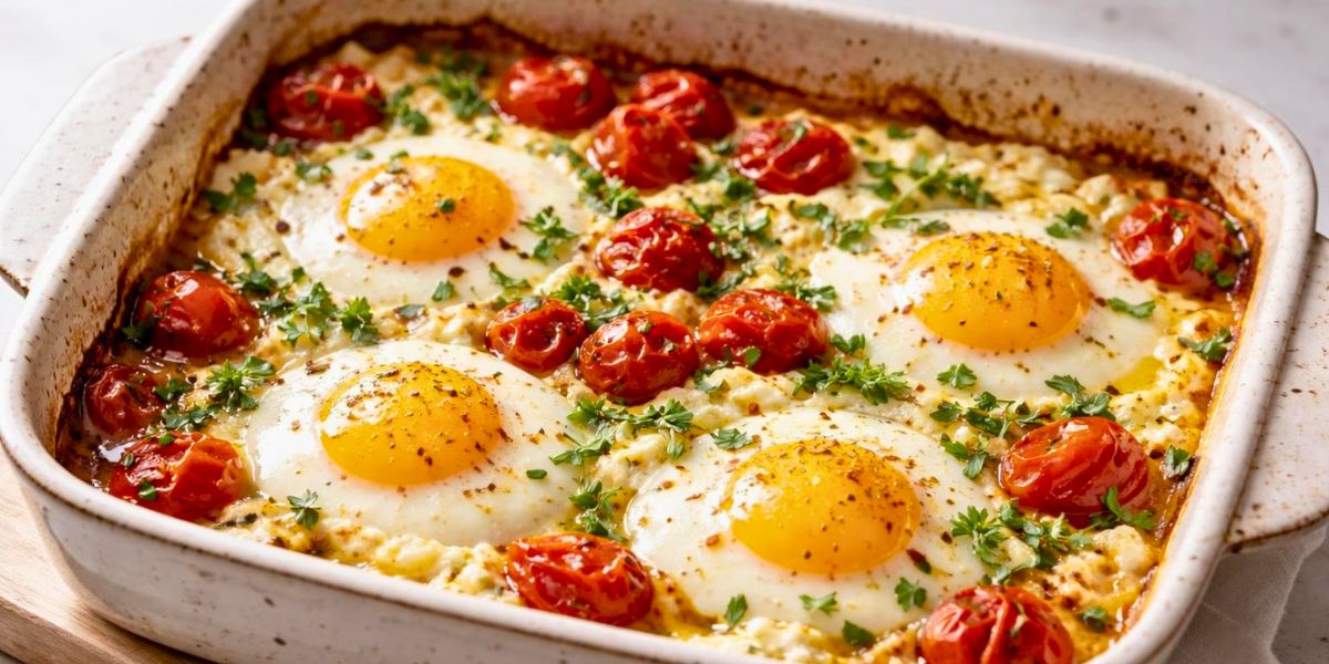 Baked Feta Eggs Recipe