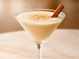 Creamy Eggnog Martini Recipe