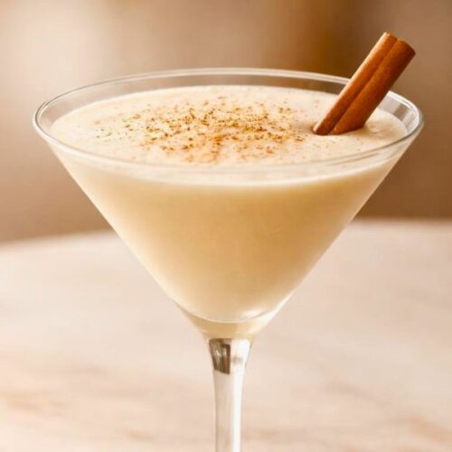 Creamy Eggnog Martini Recipe