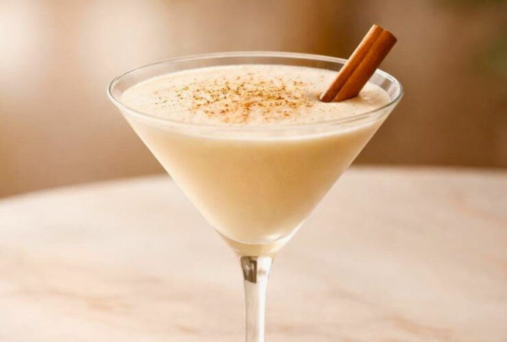Creamy Eggnog Martini Recipe