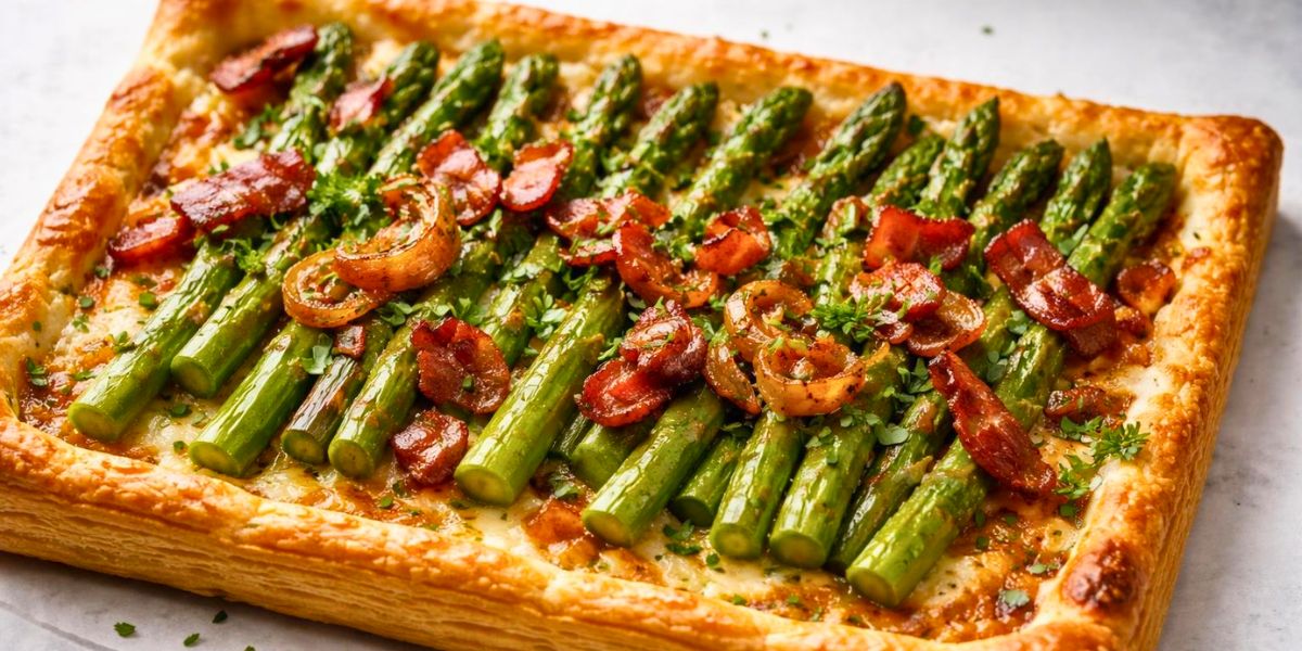Delicious Asparagus, Bacon & Shallot Tart Recipe