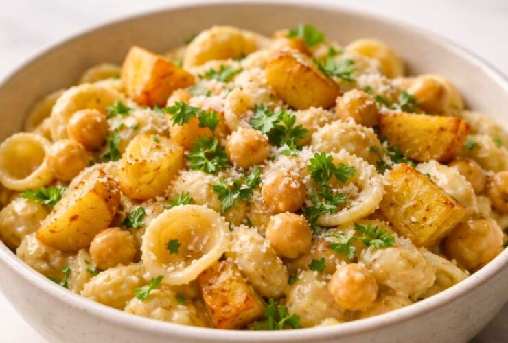 Delicious Pasta with Chickpeas and Potatoes Recipe