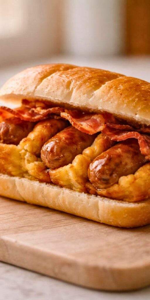 Delicious Toad in the Hole Bacon Sandwich Recipe