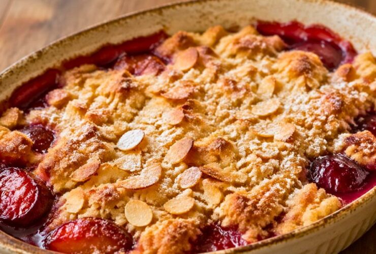 Easy Plum-Almond Crumble Recipe