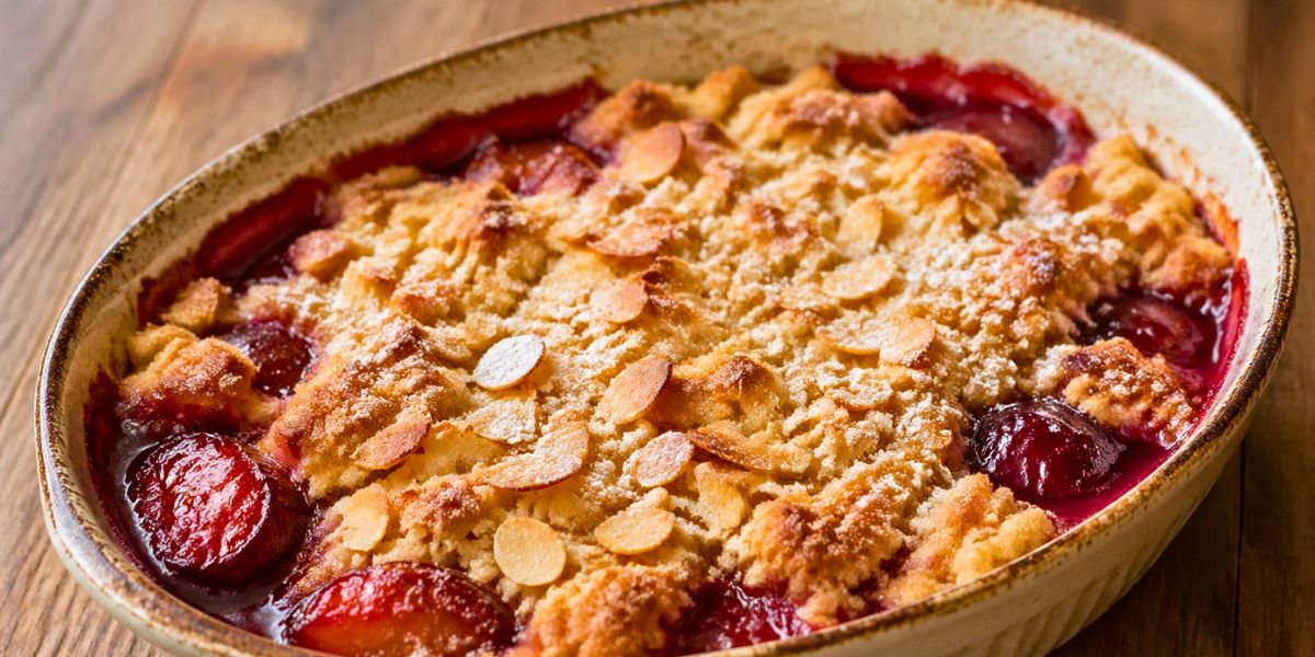 Easy Plum-Almond Crumble Recipe