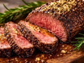 Garlic Peppercorn Crusted Beef Tenderloin Recipe