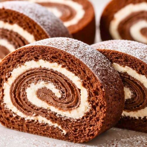 Indulge in a Cocoa Roll with Whipped Cream and Nutella Recipe