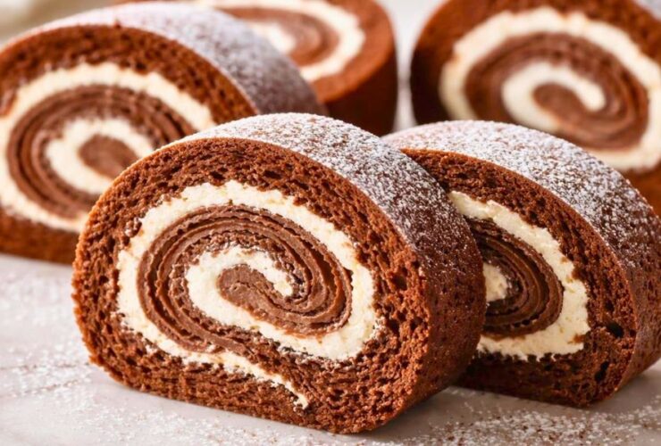Indulge in a Cocoa Roll with Whipped Cream and Nutella Recipe