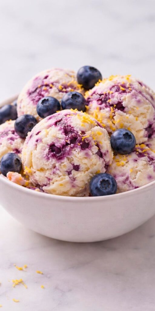 Lemon Blueberry Cheesecake Ice Cream Recipe