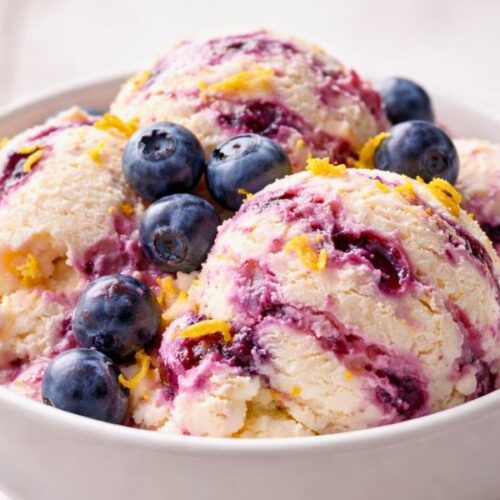 Lemon Blueberry Cheesecake Ice Cream Recipe