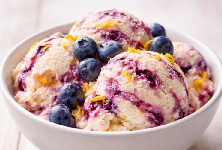 Lemon Blueberry Cheesecake Ice Cream Recipe