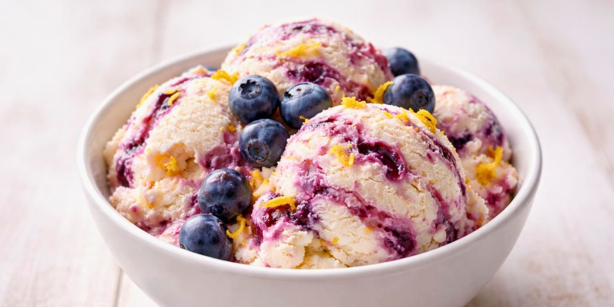Lemon Blueberry Cheesecake Ice Cream Recipe