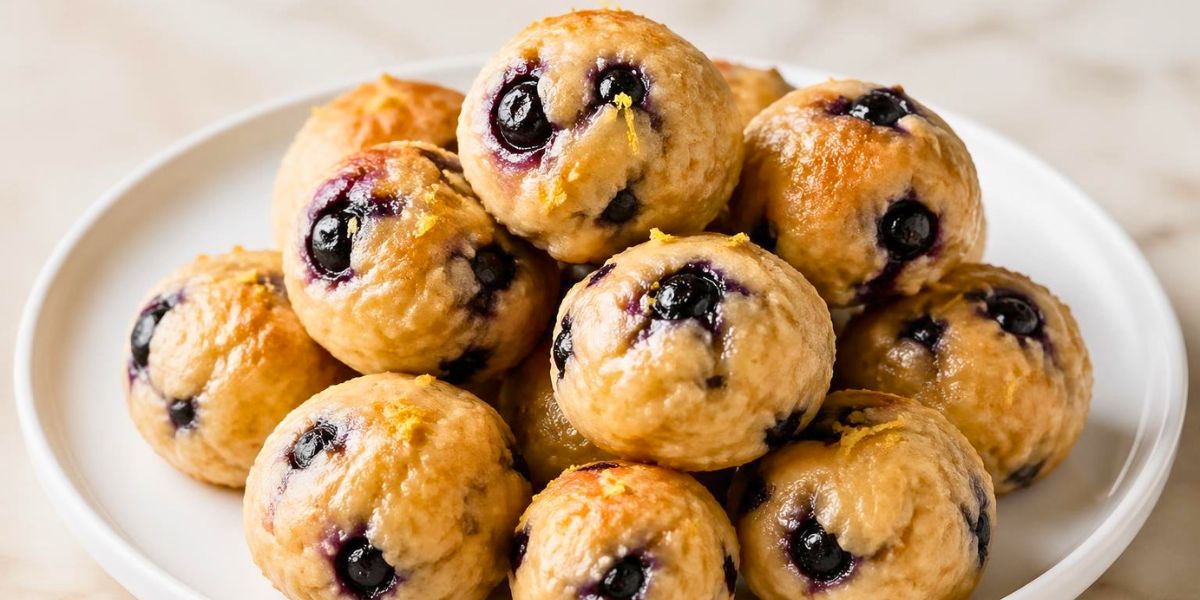 Lemon Blueberry Cottage Cheese Protein Bites Recipe