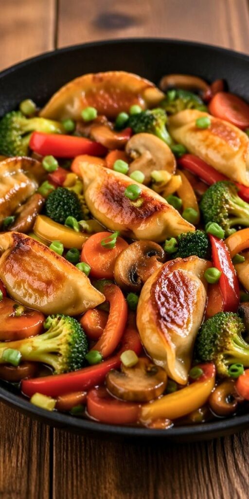 One Pan Dumpling Dinner Recipe