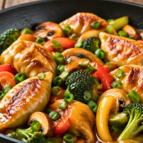 One Pan Dumpling Dinner Recipe