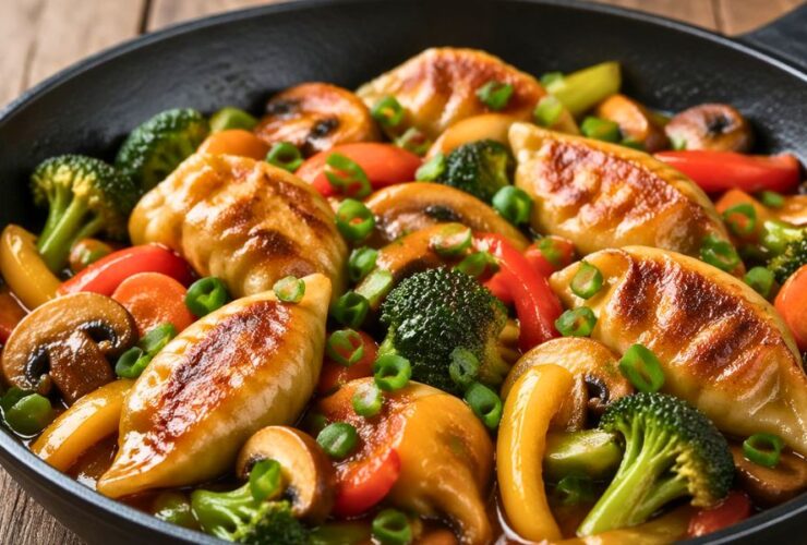 One Pan Dumpling Dinner Recipe