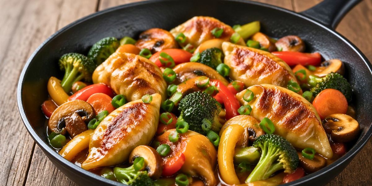 One Pan Dumpling Dinner Recipe