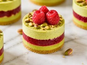 Raspberry Pistachio Mousse Cakes Recipe