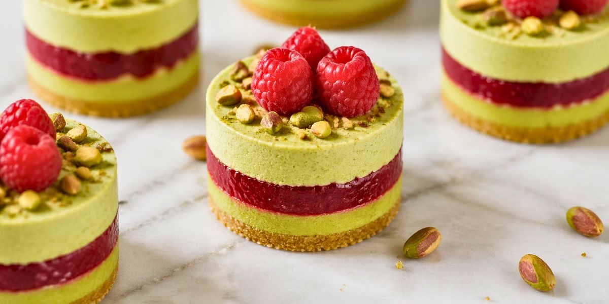 Raspberry Pistachio Mousse Cakes Recipe