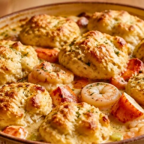 Shrimp & Lobster Biscuit Pot Pie Recipe
