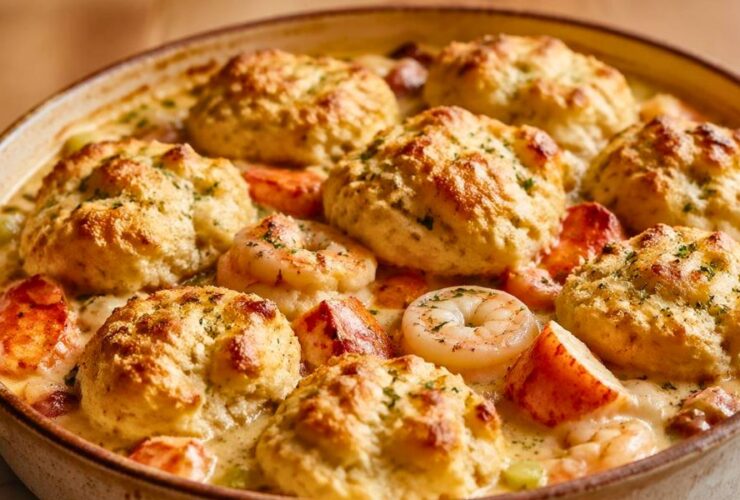 Shrimp & Lobster Biscuit Pot Pie Recipe