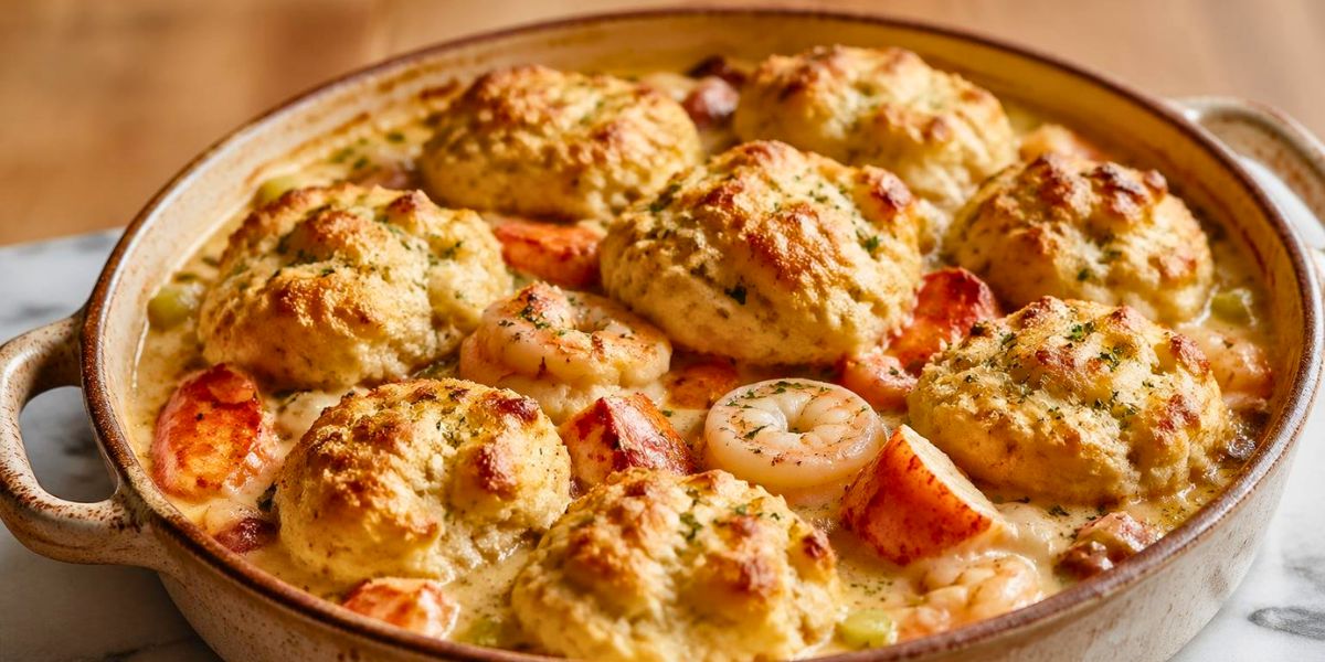 Shrimp & Lobster Biscuit Pot Pie Recipe